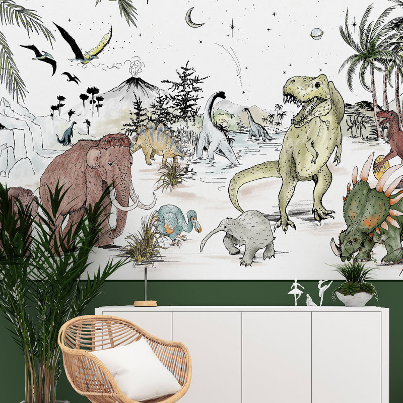 Papel Pintado Dinosaurio - PREHISTÓRICO