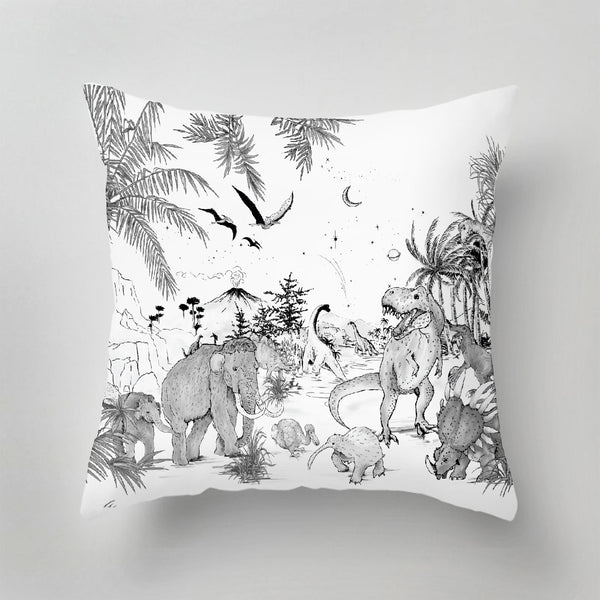 Coussin d'intérieur - PREHISTORIC noir/blanc