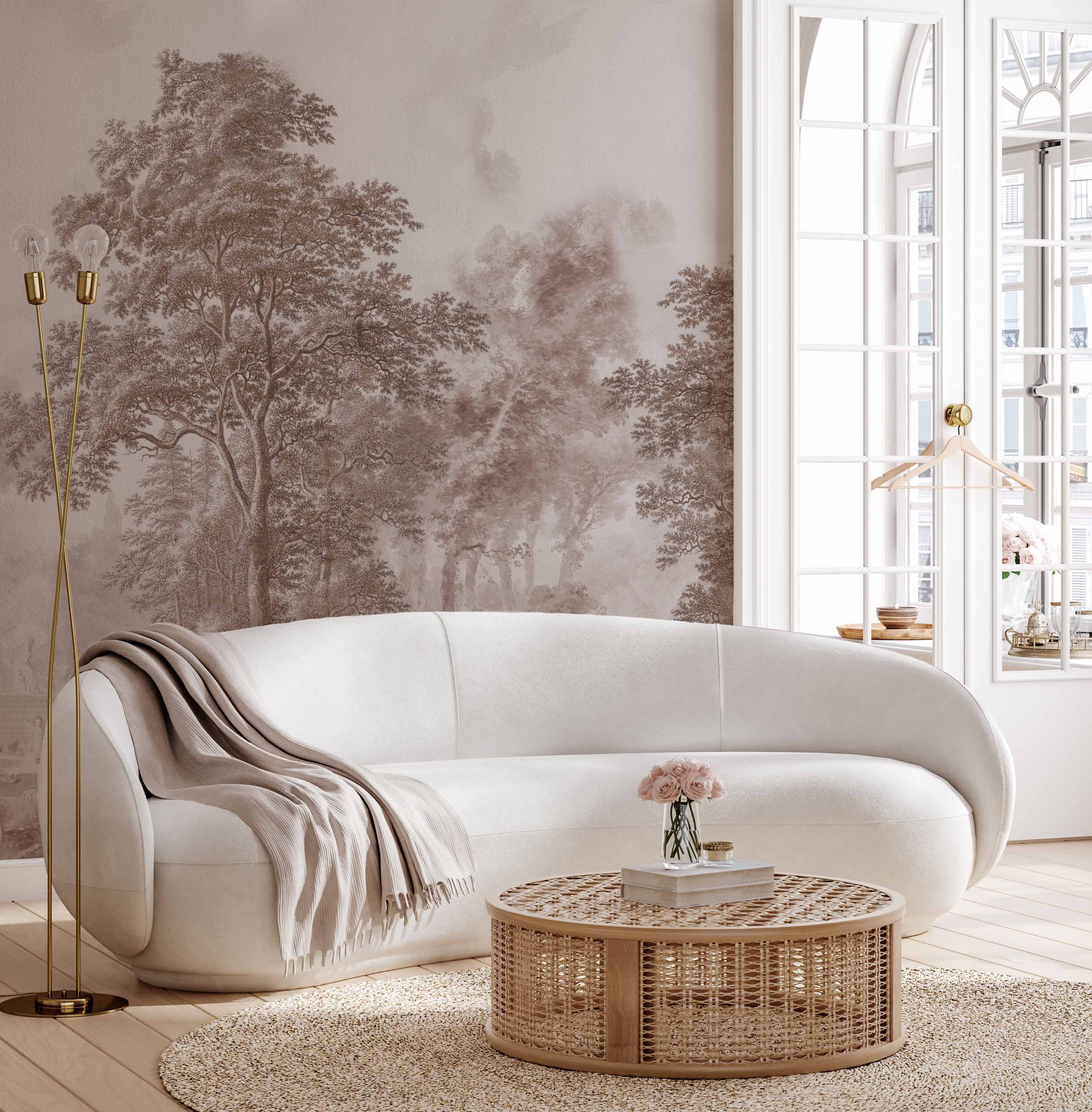 Landschap Behang - Romantic Garden | Hoogwaardige Designer Behang ...