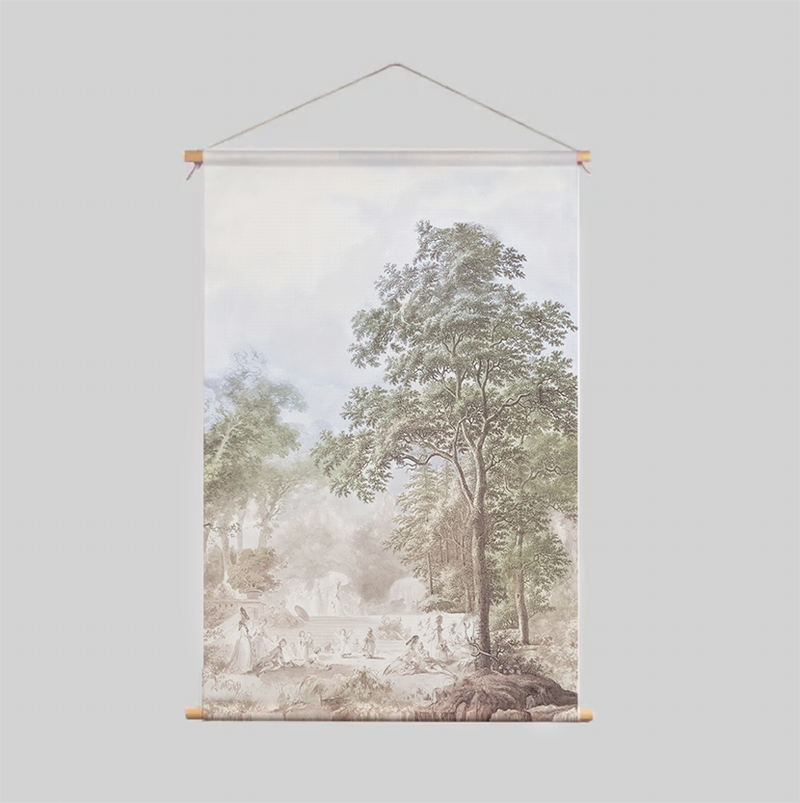 Textilposter - Romantic Garden Farbe