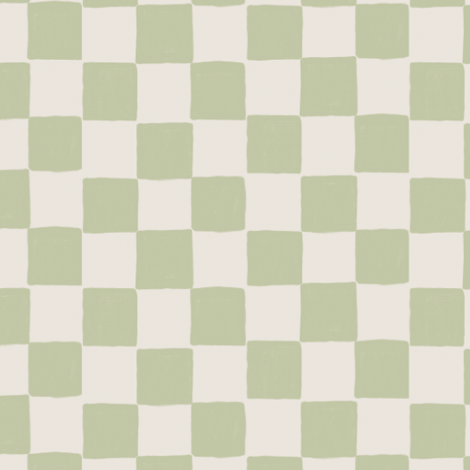 Wallpaper on roll - Check Mate Green
