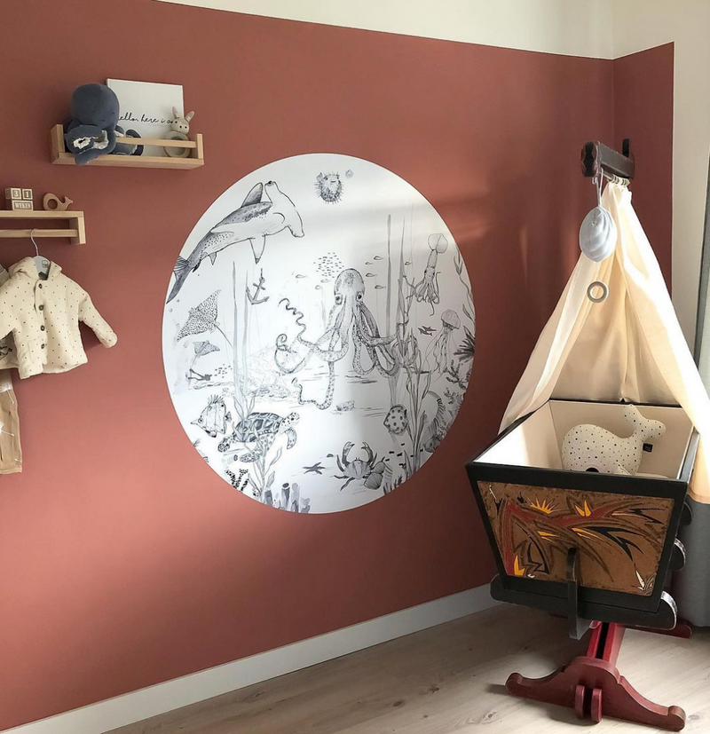 Round wall sticker - Underwater Wonders