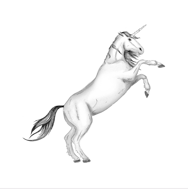 Adhesivo de pared independiente - Unicornio grande