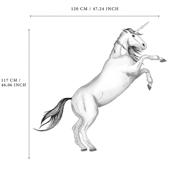 Losse wandsticker - Unicorn groot