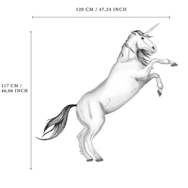 Separater Wandaufkleber - Einhorn groß