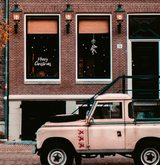 Kerstraamsticker set - Maretak & Vrolijk Kerstfeest