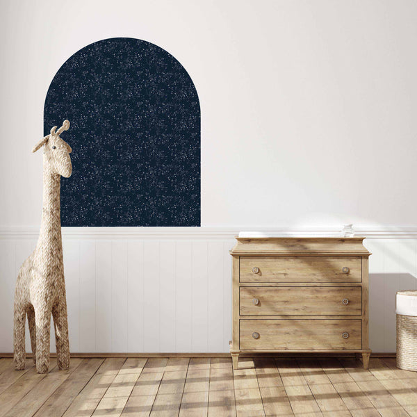 Peel and stick Arch Wallpaper Decal - Stardust navy
