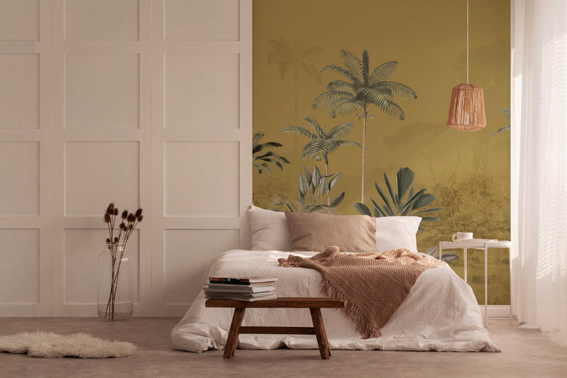 Jungle Wallpaper - TROPICAL WILDERNESS - ochre