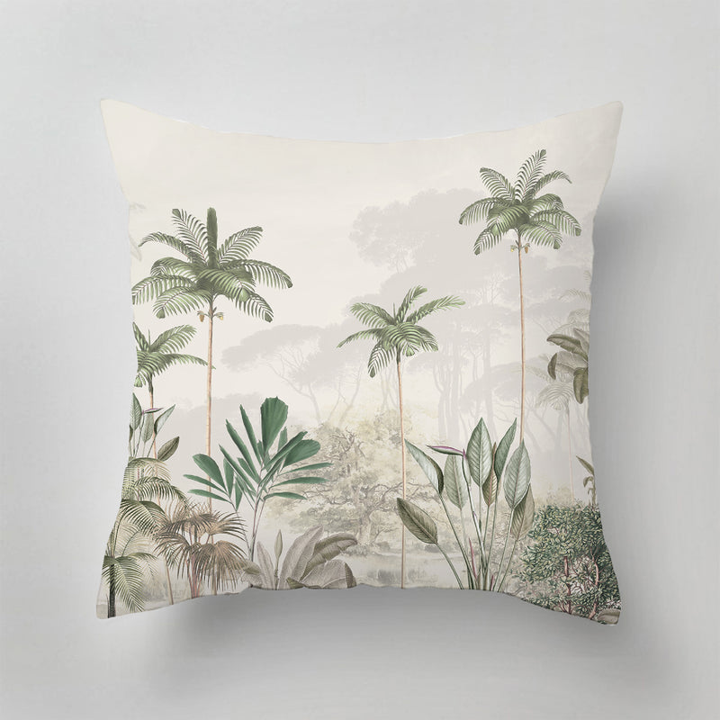 Outdoor Pillow - TROPICAL WILDERNESS - beige/green
