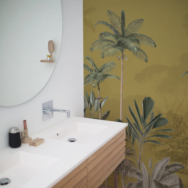 Jungle Wallpaper - TROPICAL WILDERNESS - ochre