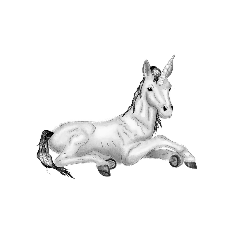 Losse wandsticker - Unicorn klein
