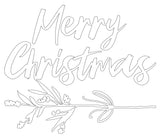 Kerstraamsticker set - Maretak & Vrolijk Kerstfeest