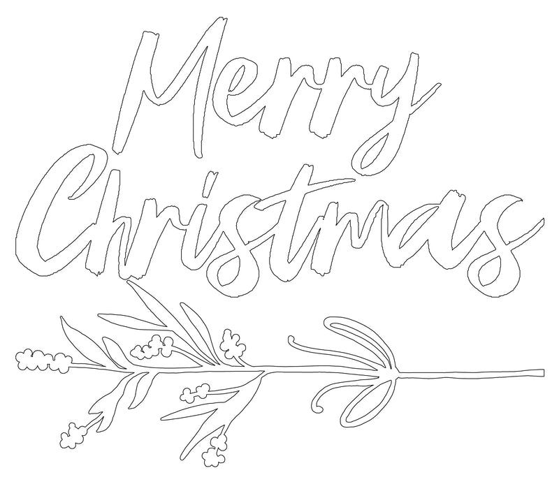 Christmas Window Sticker set - Mistletoe & Merry Christmas