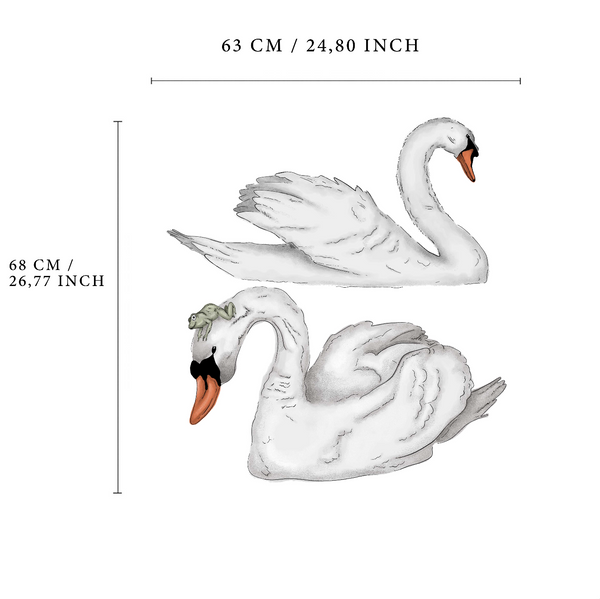 Separate Wall Sticker - Swans