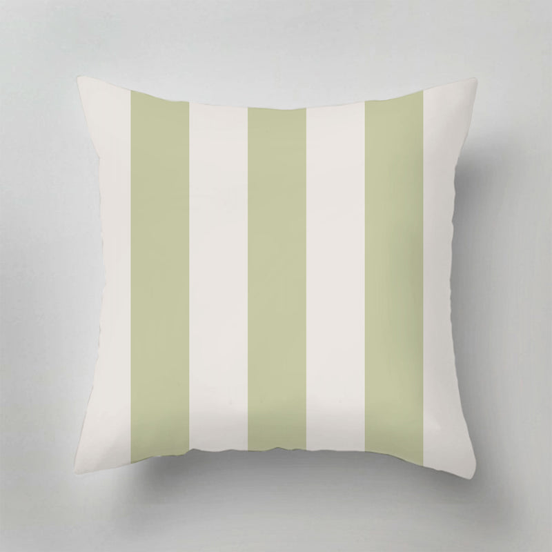 Coussin d'intérieur - Adeline Stripe Blanc / Vert