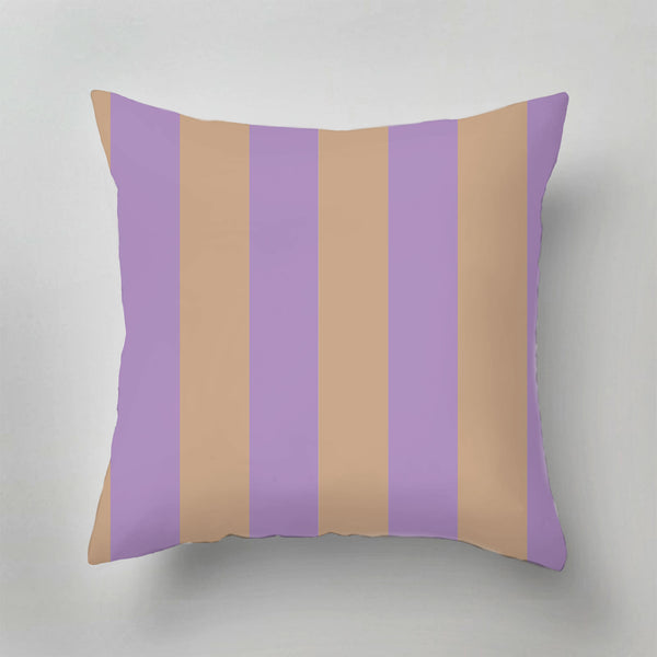 Coussin d'intérieur - Adeline Stripe Beige / Lilas