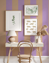 Wallpaper on roll - Adeline Stripe beige/lilac