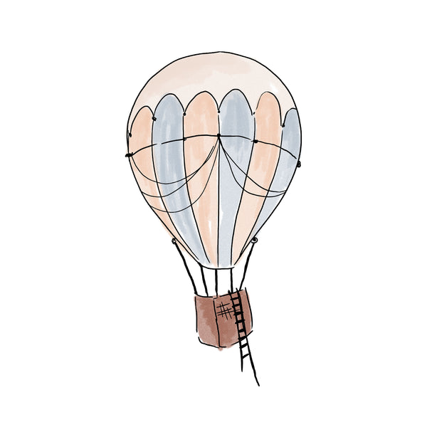 Separater Wandaufkleber – Heißluftballon