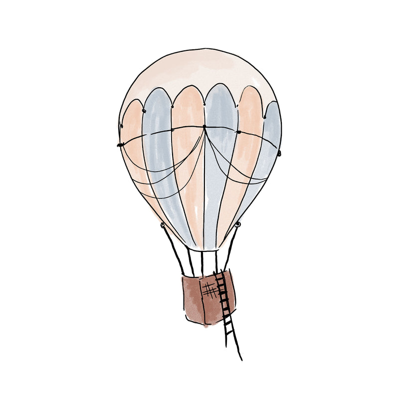 Losse wandsticker - Luchtballon