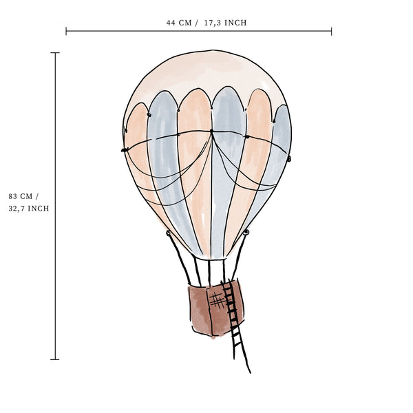 Separater Wandaufkleber – Heißluftballon