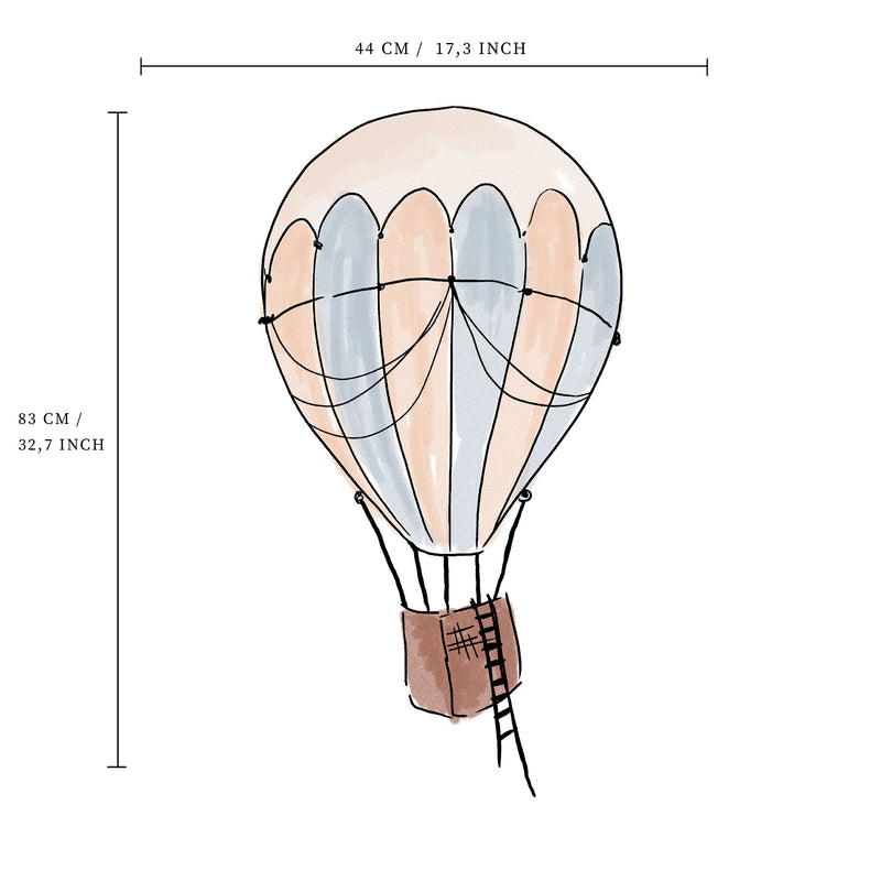 Losse wandsticker - Luchtballon