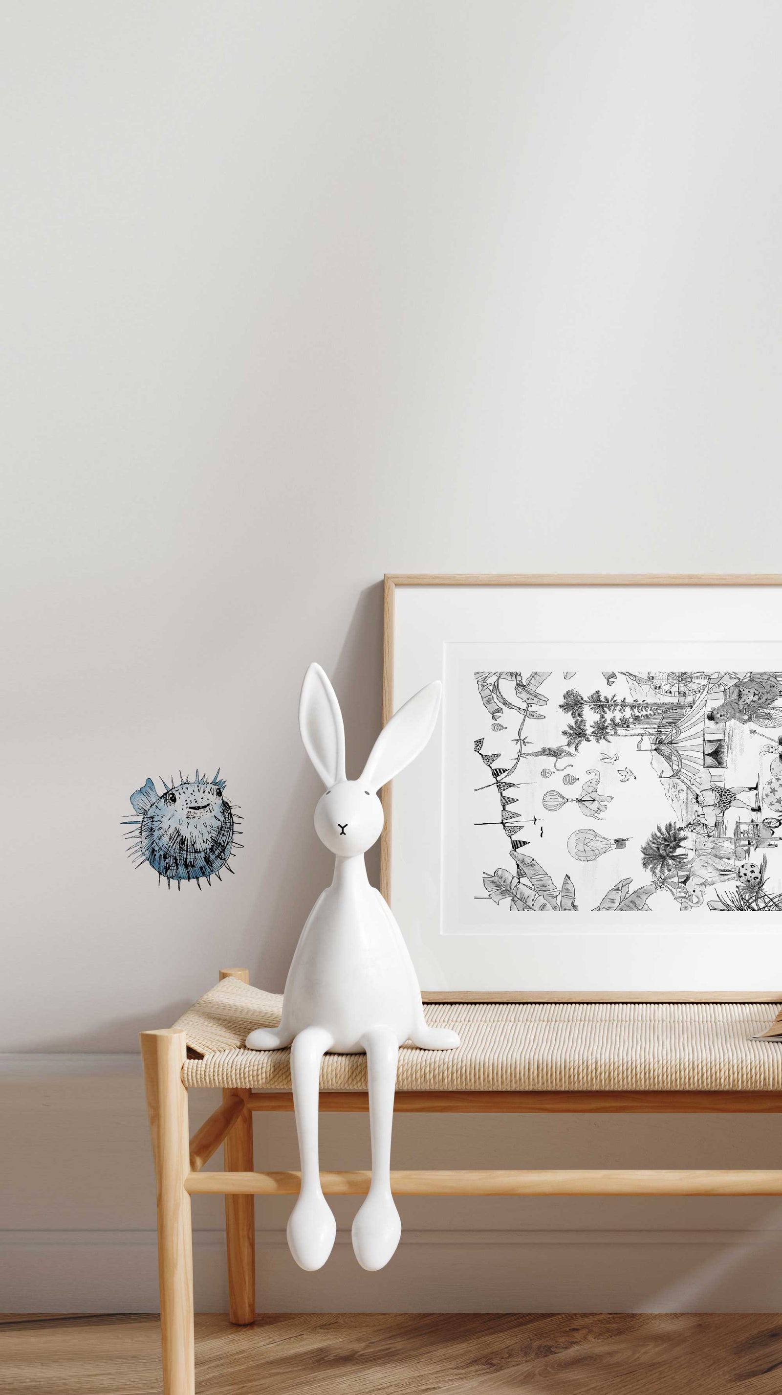 Adesivo Murales Da Parete Indigos - Uccelli Esotici Turchese | 80x27 Cm, Vinile Rimovibile Per Casa, Camera Da Letto, Cucina - 5