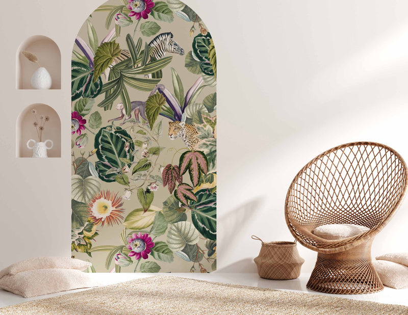 Zelfklevende behang boog - Bold Botanics