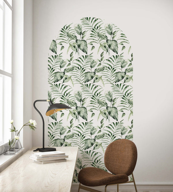 Peel and stick Arch Wallpaper Decal - Botanico