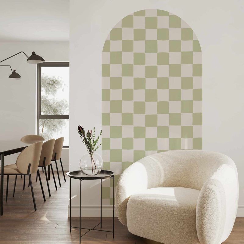 Peel and Stick Arch Behang Decal - Check Mate