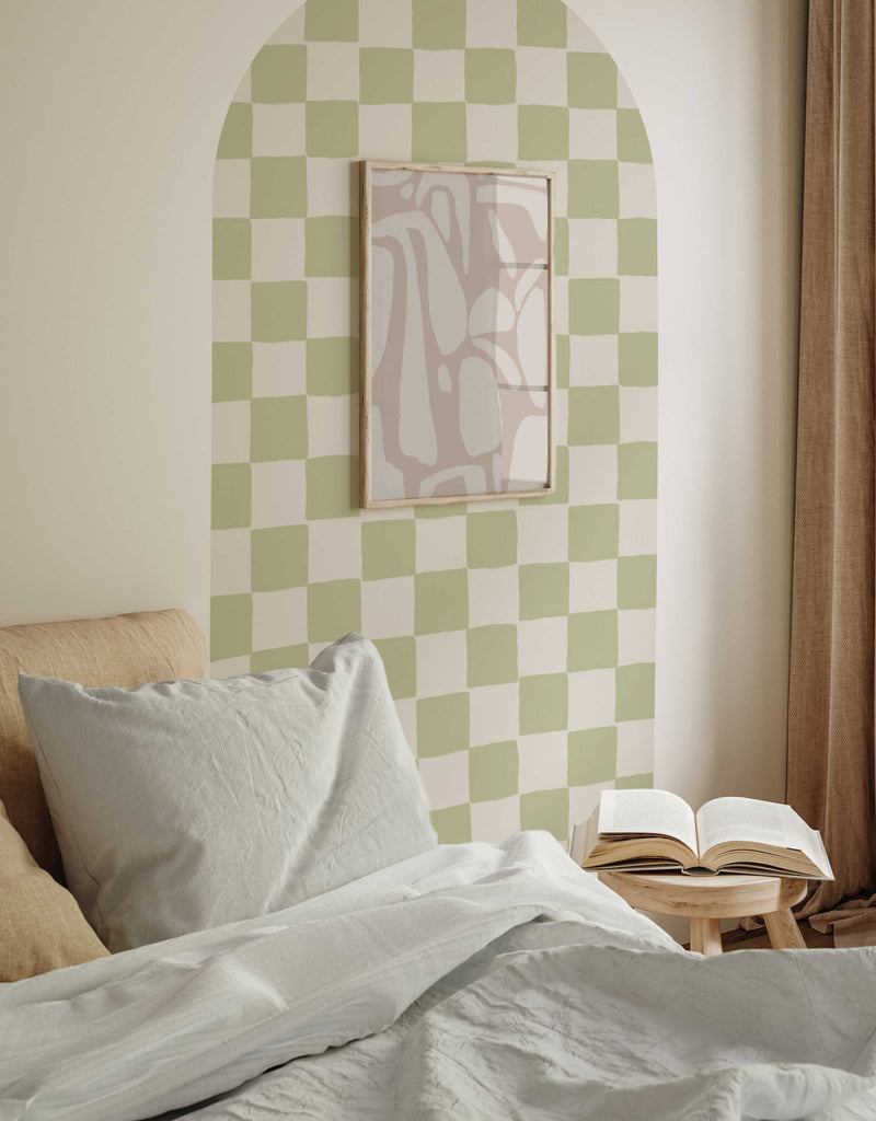 Peel and Stick Arch Behang Decal - Check Mate