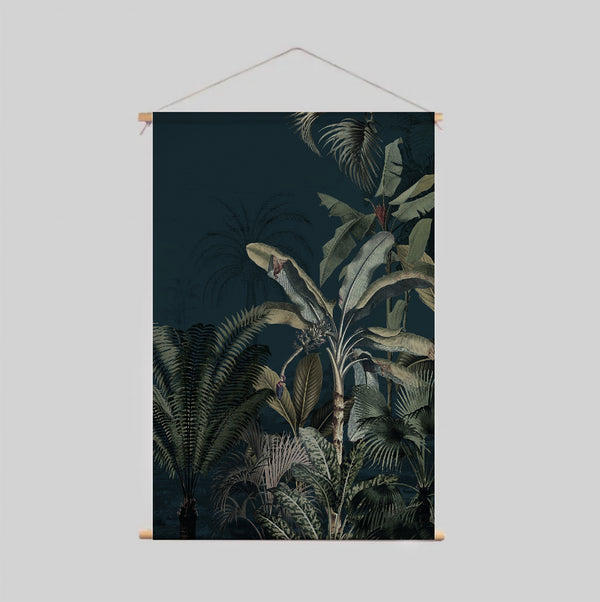 Textielposter - DROMERIGE JUNGLE DONKER