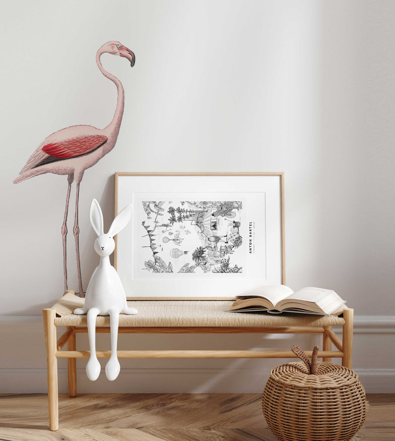 Losse wandsticker - Flamingo