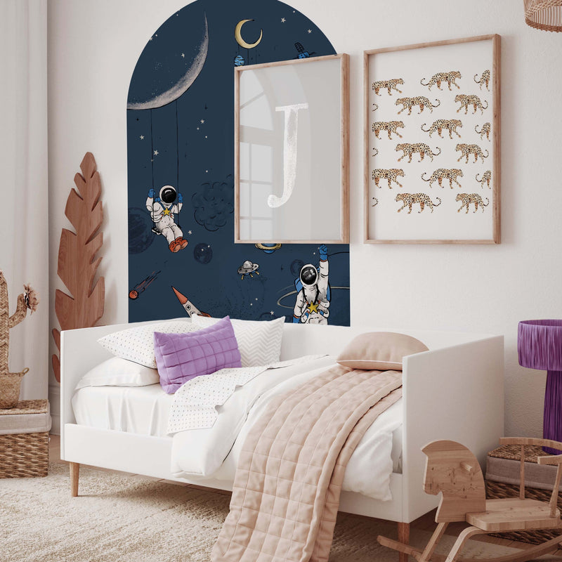Peel and stick Arch Wallpaper Decal - Into the galaxy dark