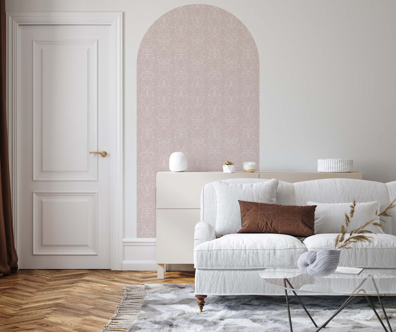 Peel and stick Arch Wallpaper Decal - Julius Pink
