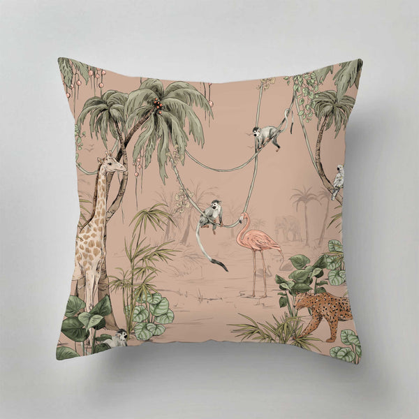 Indoor Pillow - JUNGLE JAZZ dusty blush