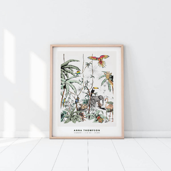 Gepersonaliseerde Poster - Jungle Tonale Kleuren