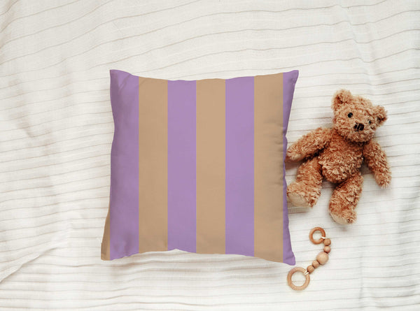 Outdoor Pillow - Adeline Stripe Beige / Lilac