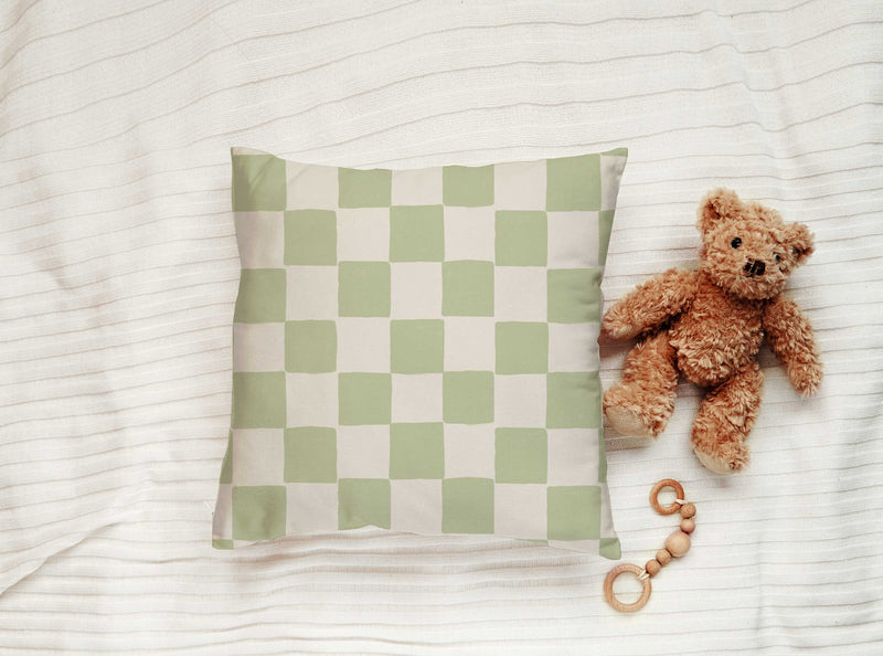 Indoor Pillow - Check Mate Green