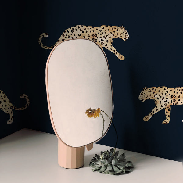 Leoparden-Tapete – LEOPARD – Marineblau