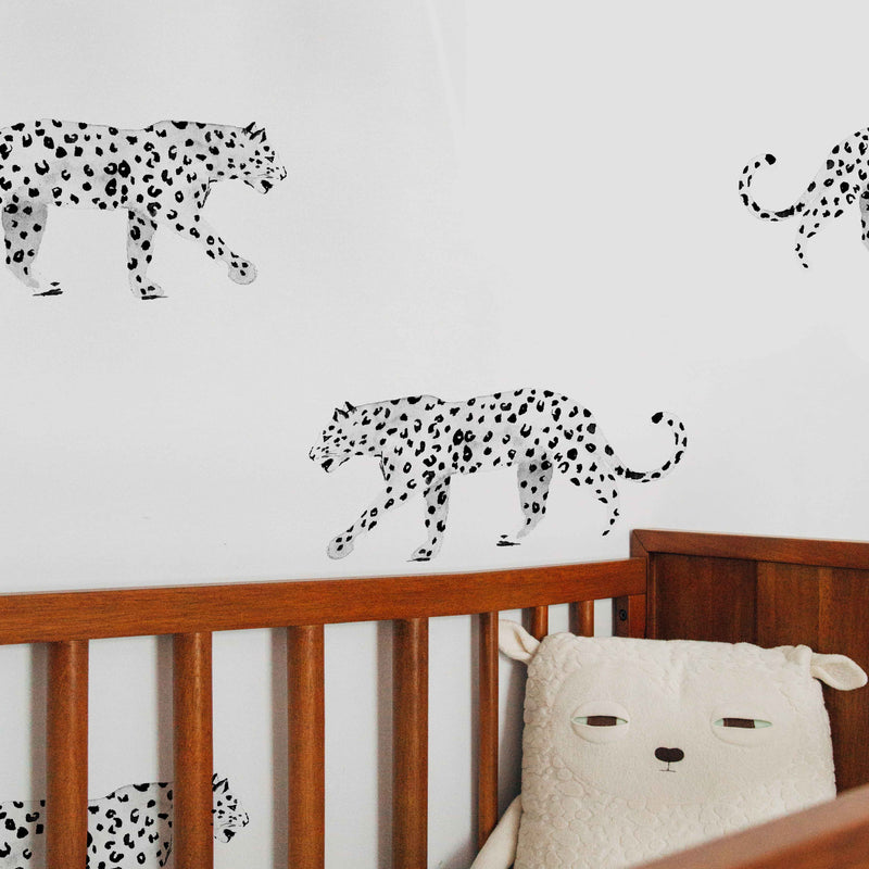 Papier peint léopard - LEOPARD - noir/blanc