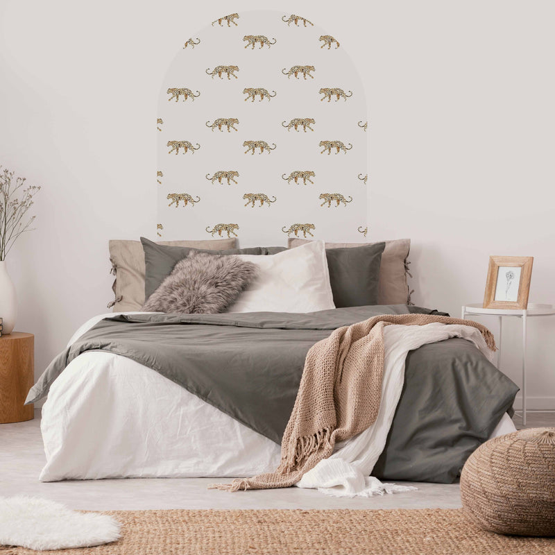 Peel and stick Arch Wallpaper Decal - Leopard