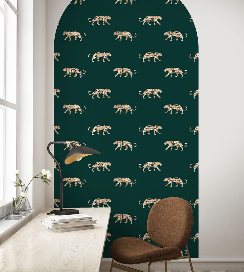 Zelfklevende behang boog - Leopard