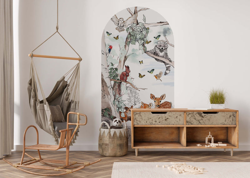 Peel and Stick Arch Behang Decal - Magical Forest