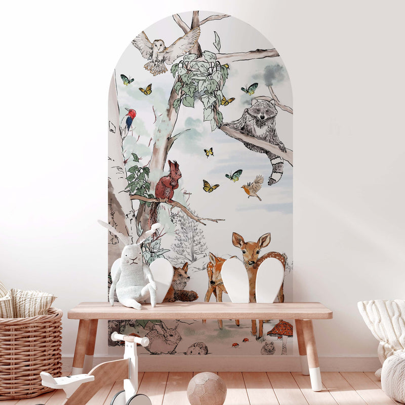 Peel and stick Arch Wallpaper Decal - Magical Forest