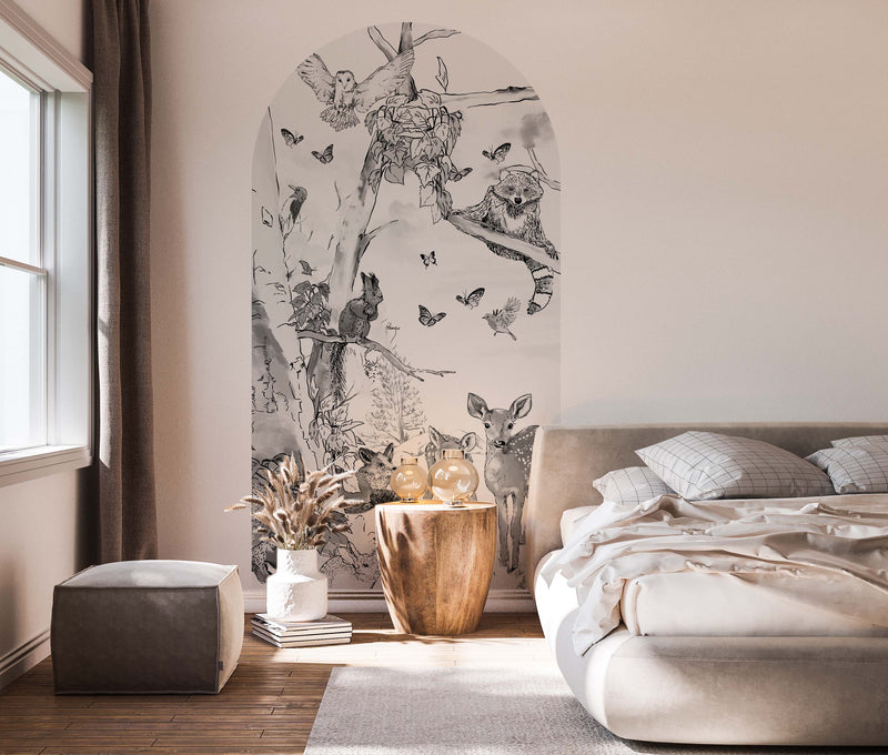 Peel and Stick Arch Behang Decal - Magical Forest