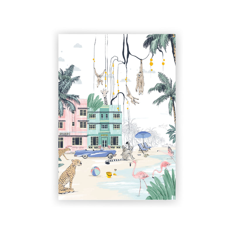 Postkarte - MIAMI BEACH