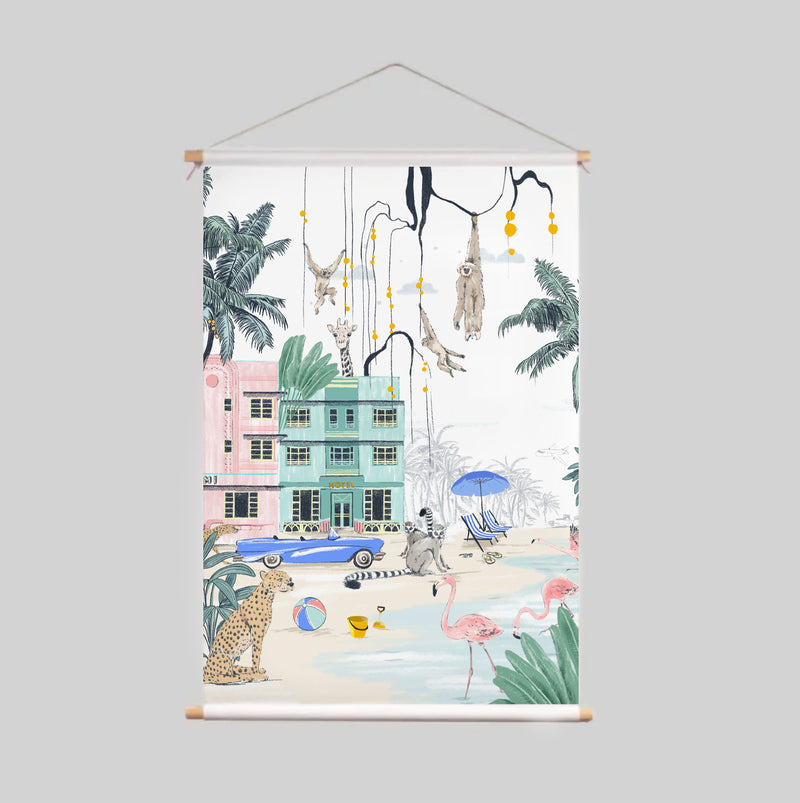 Textile poster - MIAMI BEACH