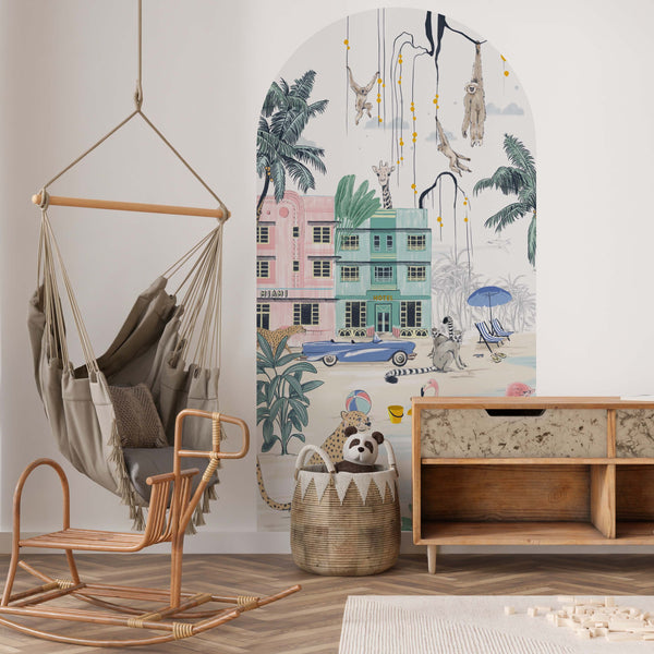 Peel and stick Arch Wallpaper Decal - Miami Beach