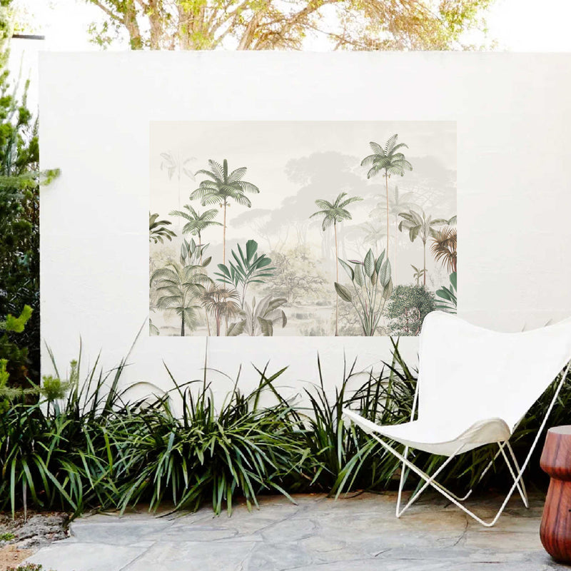 Outdoor Poster - TROPICAL WILDERNESS beige/green