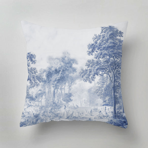 Indoor Pillow - Romantic Garden Blue